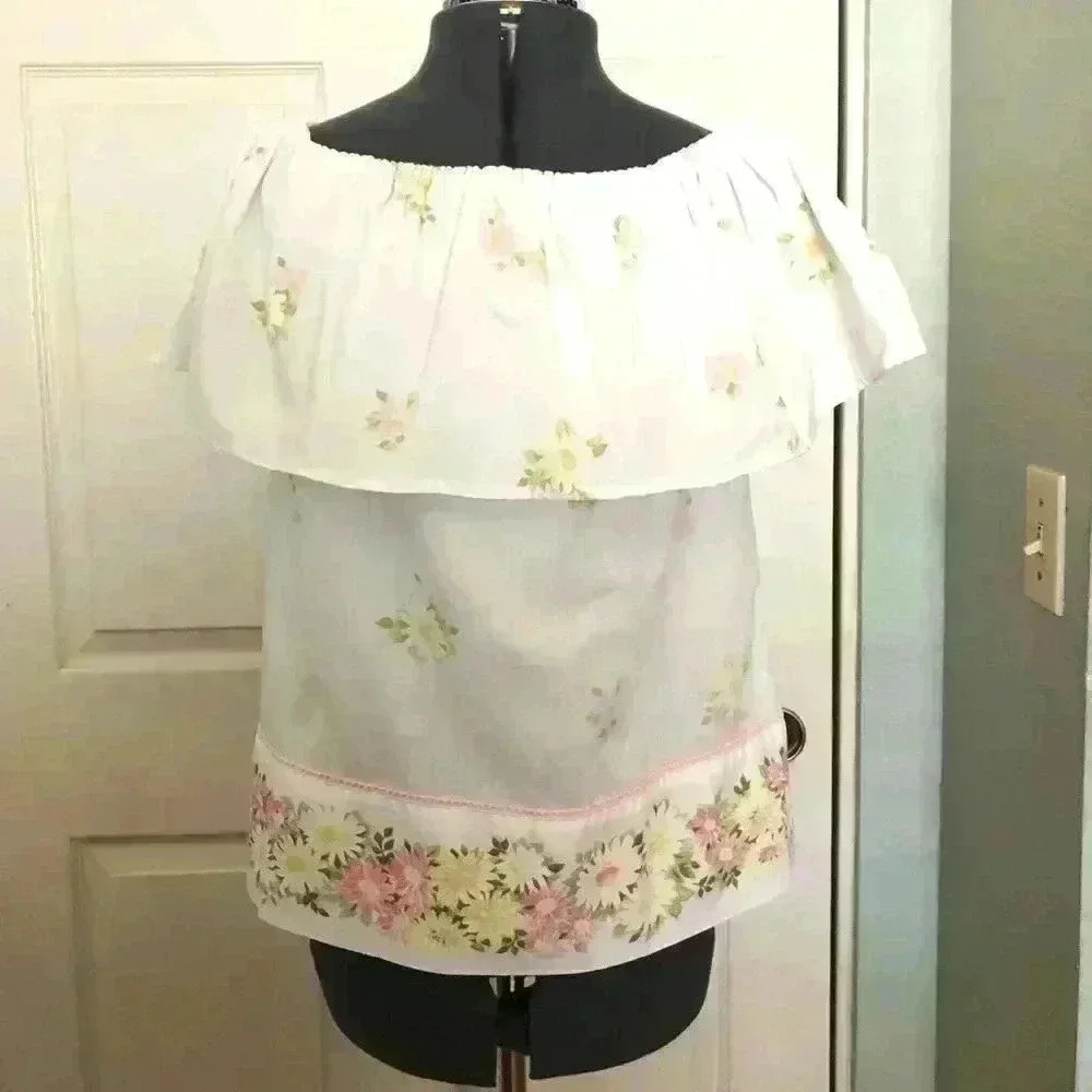 HANDMADE SENORITA FESTIVAL TOP UPCYCLED BLOUSES LARGE-XL